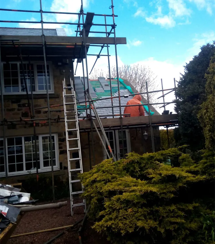 roof construction work