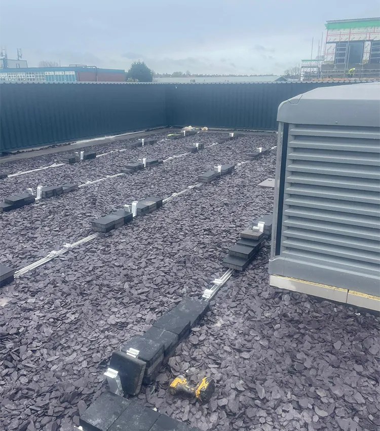 solar panels on roof