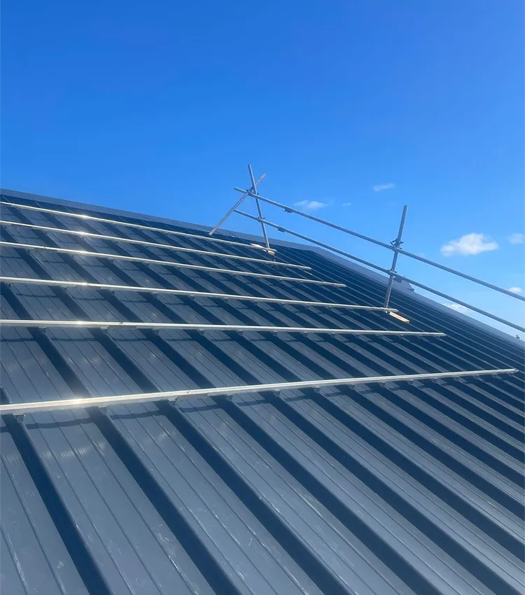 solar panels on roof